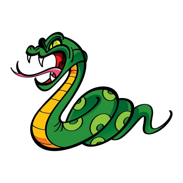 Angry Snake mordida veneno — Vetor de Stock