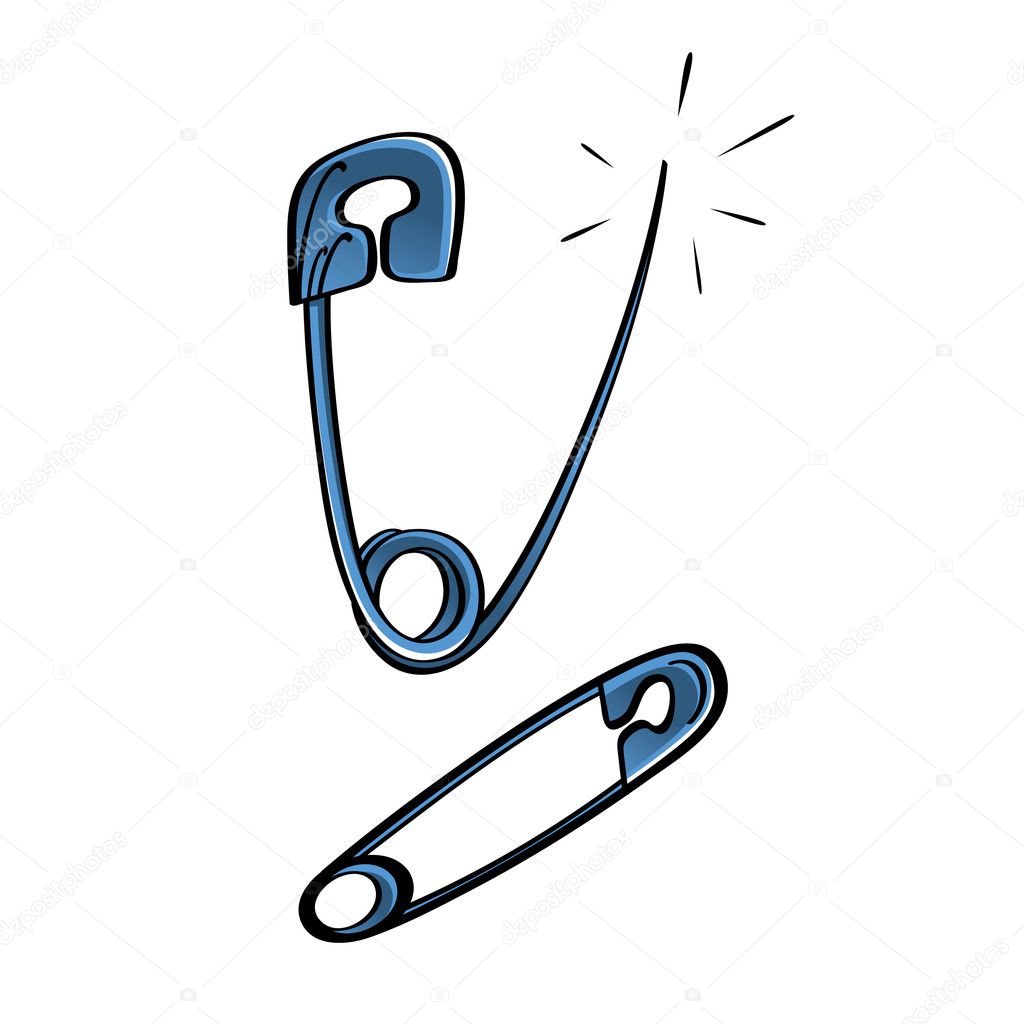 Safety Pin sharp steel prick Stock Vector Image by ©ofchina #8377183