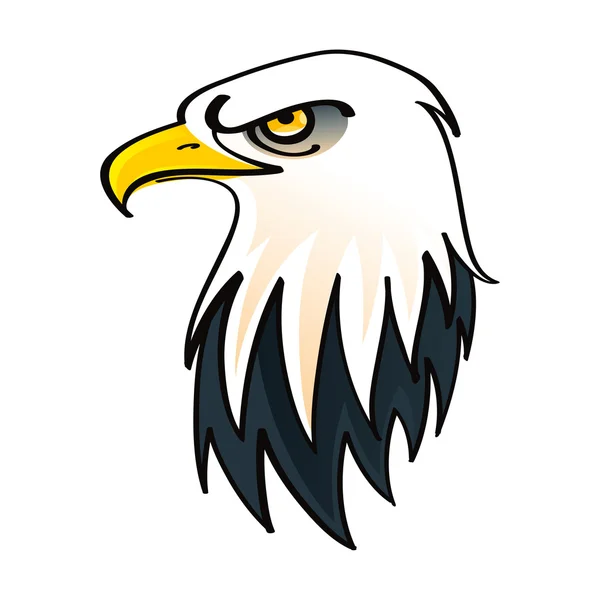 Kopf des Weißkopfseeadlers - Symbol der Vereinigten Staaten von Amerika — Stockvektor