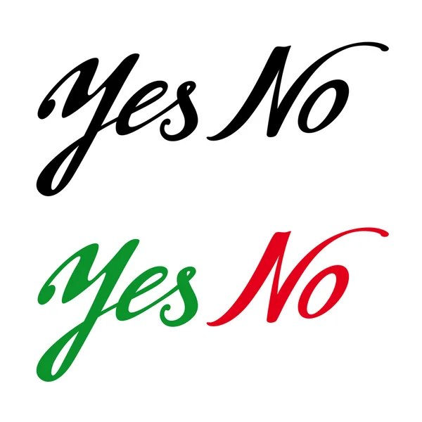 Yes No permission prohibition answer choise decision refuse — Stock Vector