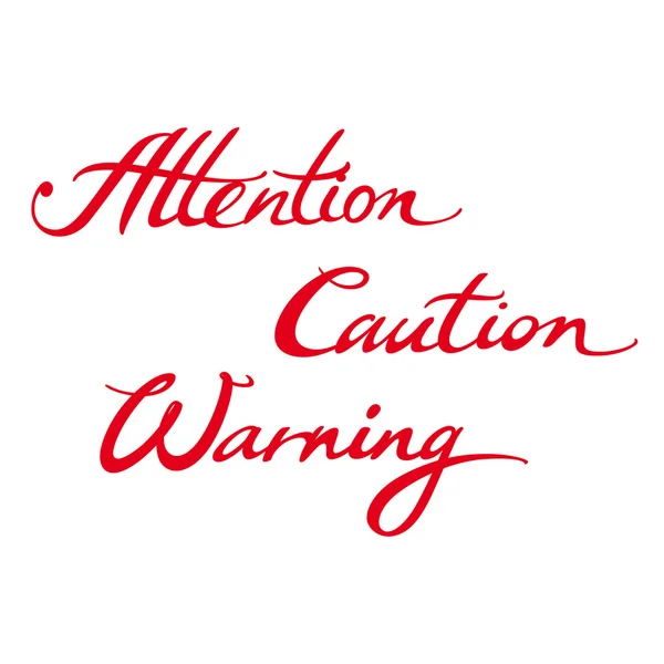 注意注意の警告 — ストックベクタ
