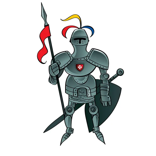 骑士战士战士的仆人军队安全安全卫士 — 图库矢量图片