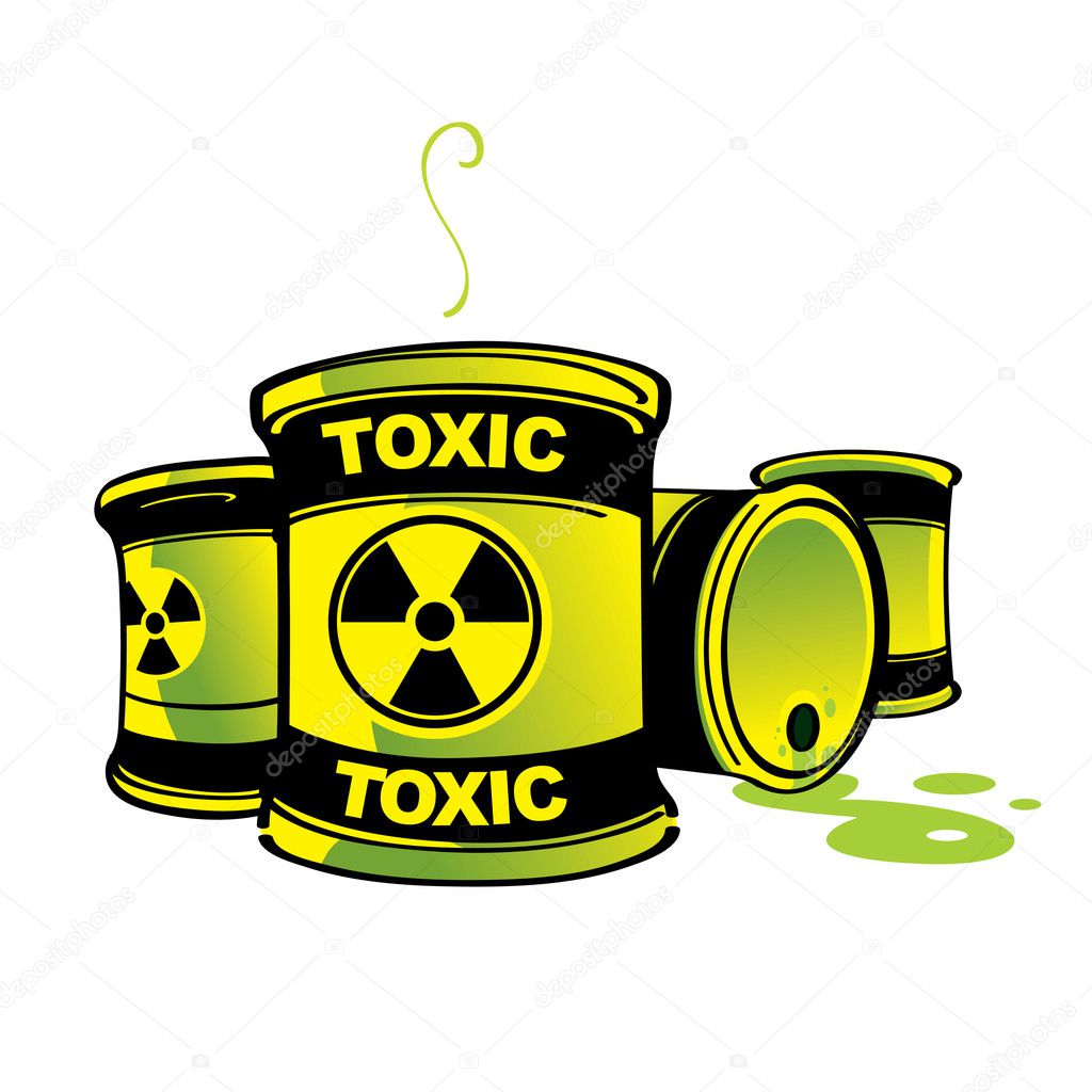 Toxic Barrels hazard radioactive poison container