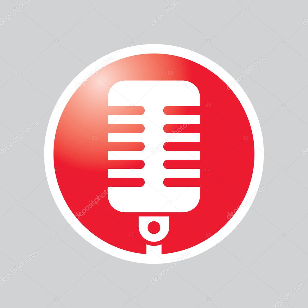 Microphone Button web design internet site logo