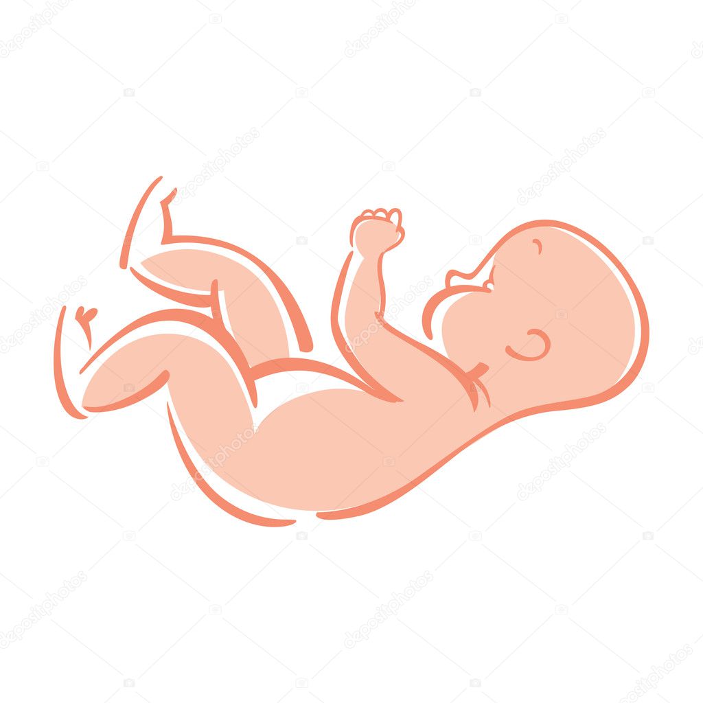 Vector illustration of little New Born Baby child