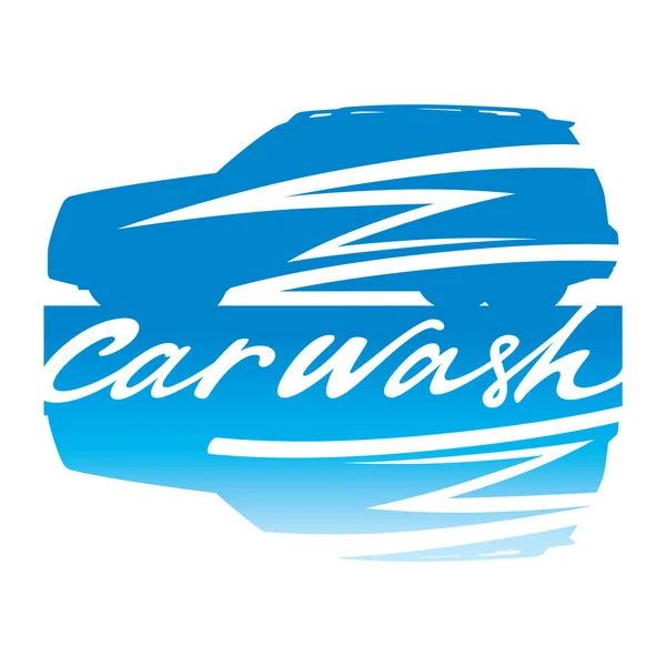 Πλύσιμο αυτοκινήτων καθαρίσετε σαφή υπηρεσία αυτοκινήτων πινακίδα οχήματος — Διανυσματικό Αρχείο