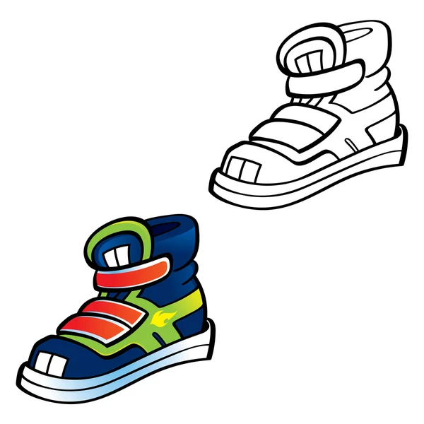 Trenéři obuv sport boty běh módy činnosti — Stockový vektor