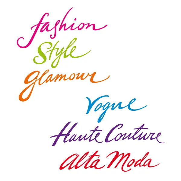 Mode stil glamour vogue haute couture alta moda — Stock vektor