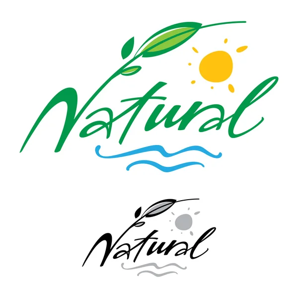 Natural nature organic air grass leave sun water — Stock Vector