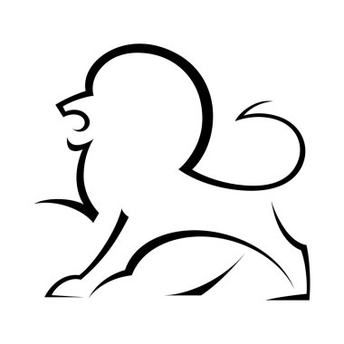 Lion silhouette clipart