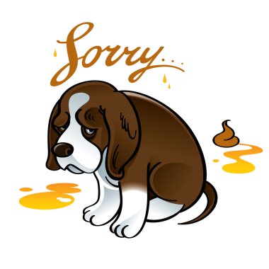 Sorry Sad Puppy clipart