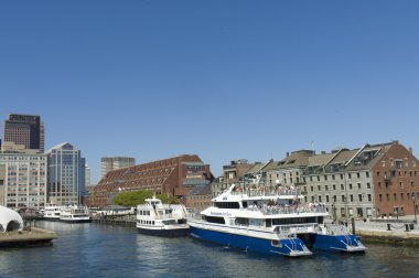 Cruise ships in Boston clipart