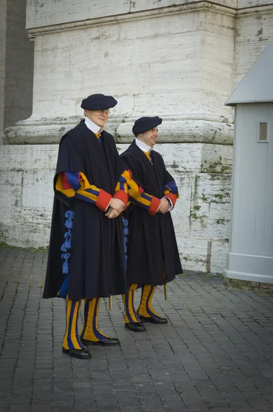 Pope Swiss guards — Stock Photo, Image