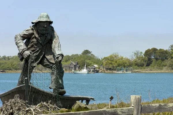 De visser memorial sculptuur — Stockfoto