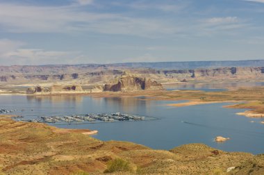 Lake powell marina manzaralı görünüm