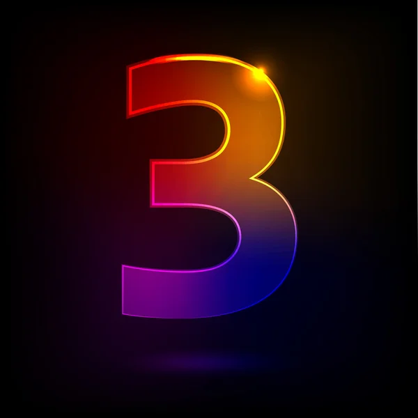 Figura transparente colorida "Three " — Vetor de Stock