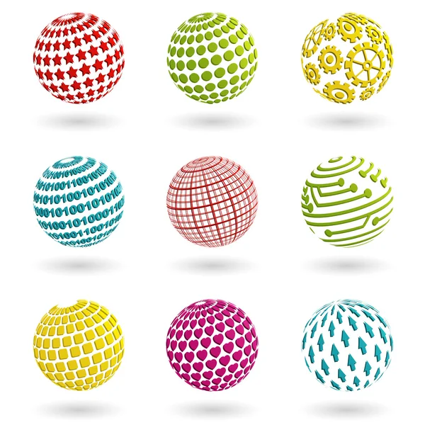 stock vector Color planet icons