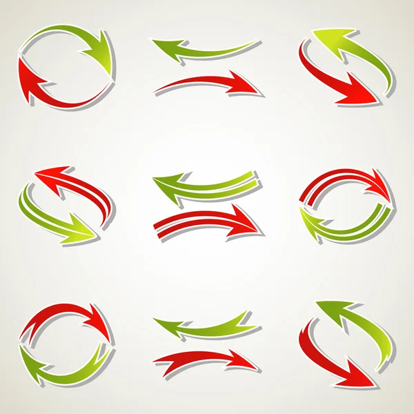 Icone delle frecce — Vettoriale Stock