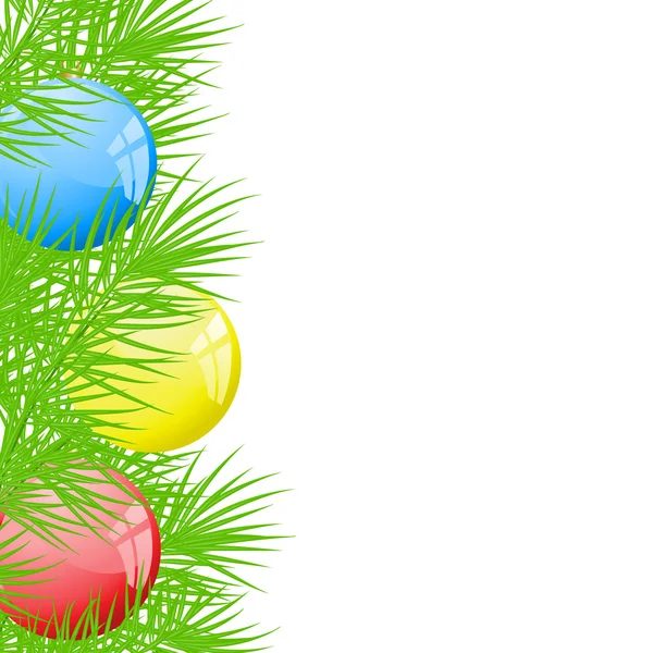 Sfondo di Natale con le palle. Illustrazione vettoriale . — Vettoriale Stock