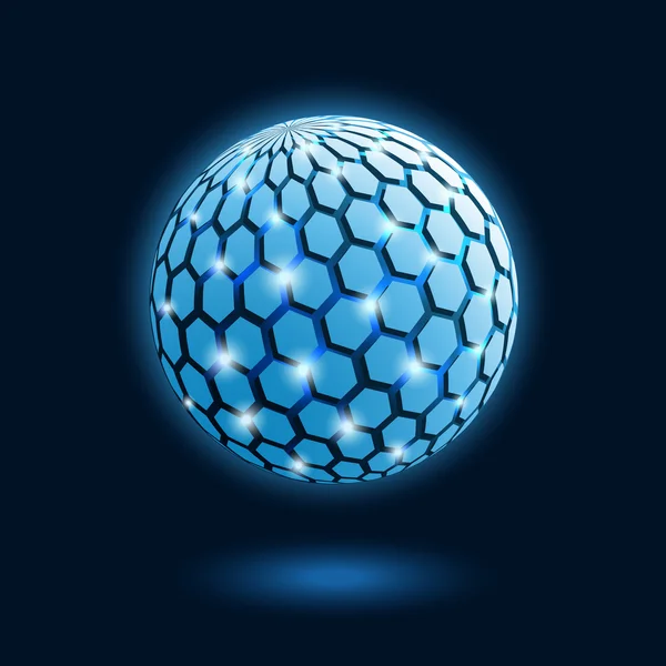 Icono del globo abstracto. Ilustración vectorial . — Vector de stock
