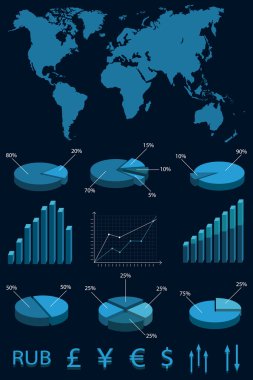 Set elements of infographics. clipart