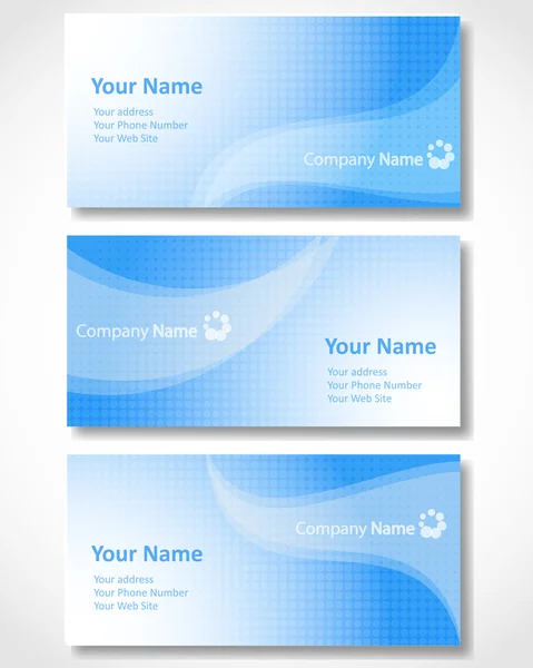 Set of templates for business cards. Vector illustration. — Stock Vector