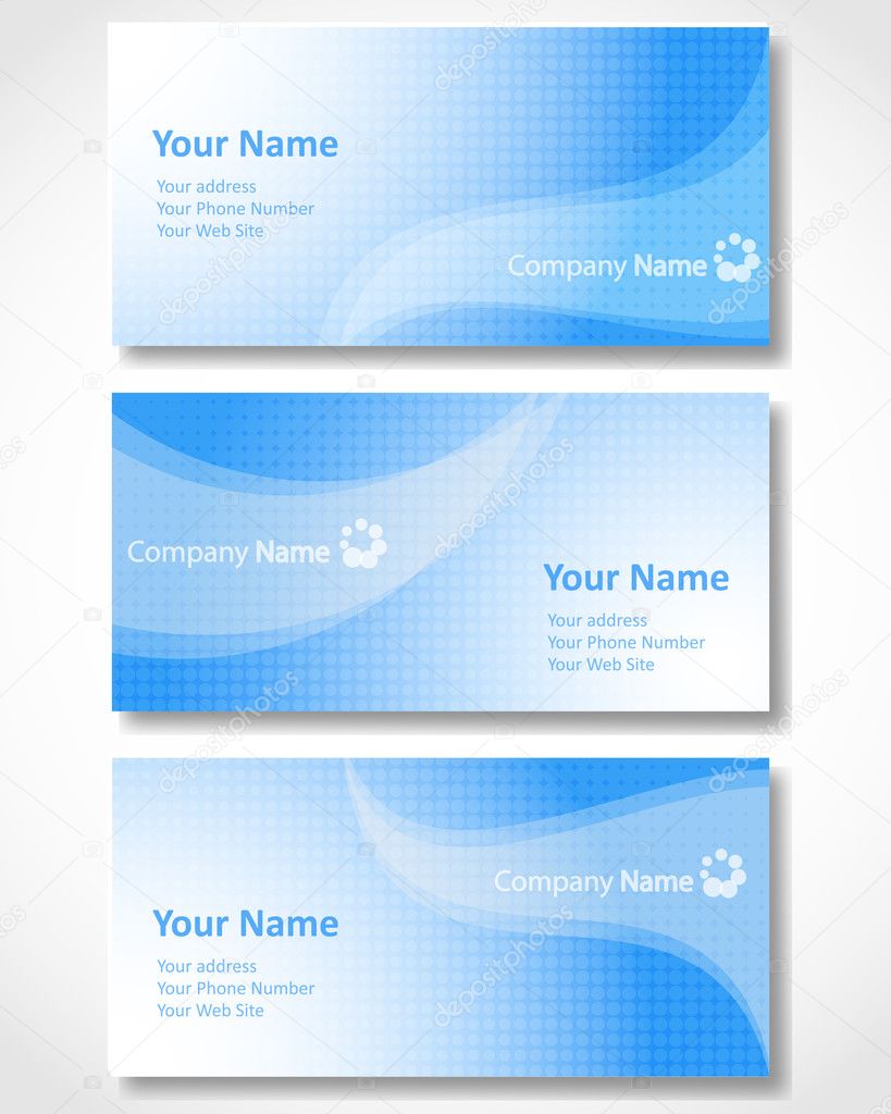 Set of templates for business cards. Vector illustration.