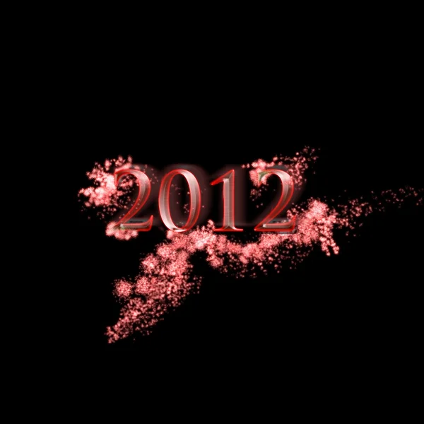 Red 2012 year isolated — Stock Photo, Image