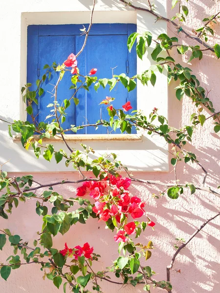 Vista tradicional del diseño griego del hogar — Foto de Stock