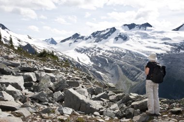 Explorer in Glacier National Park clipart