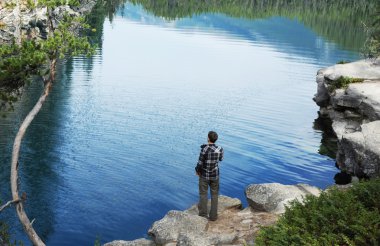 A man and the nature clipart