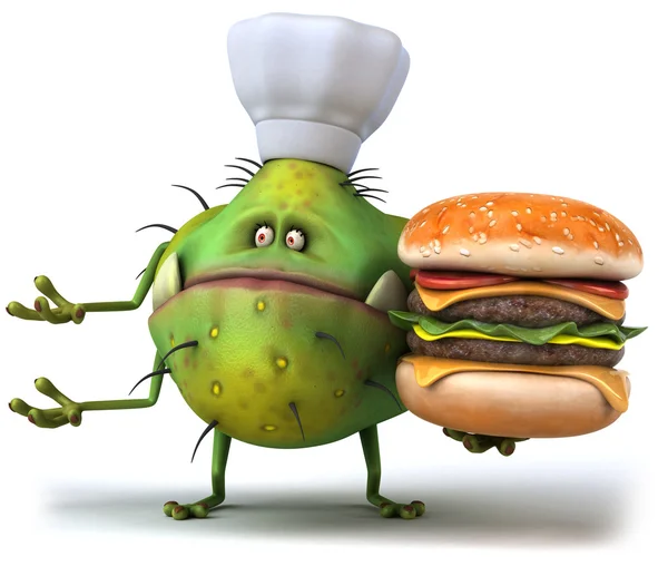 Germe e hambúrguer — Fotografia de Stock