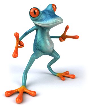 Blue frog clipart