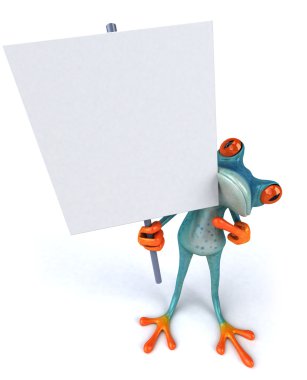 Frog 3d animated clipart