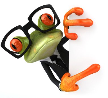 Business frog clipart