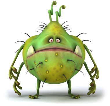 Funny germ 3d clipart