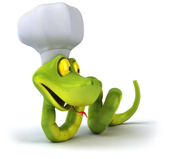 Snake chef 3d — Stock Photo, Image