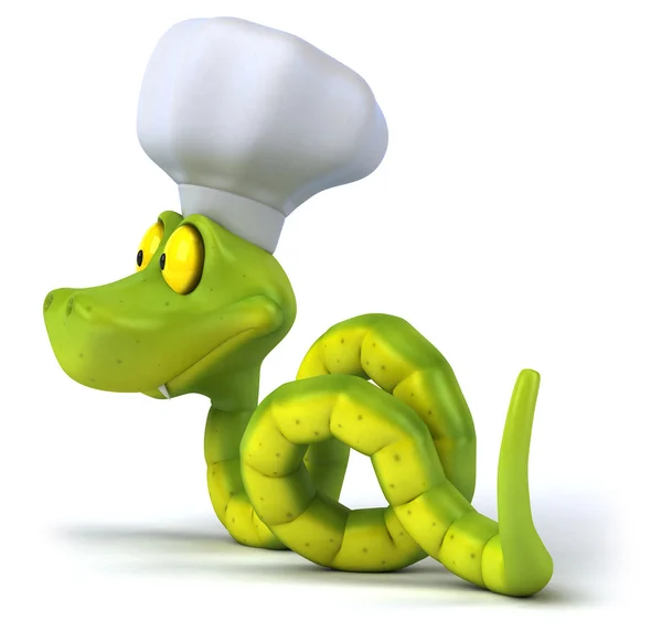Szef kuchni wąż 3d — Zdjęcie stockowe