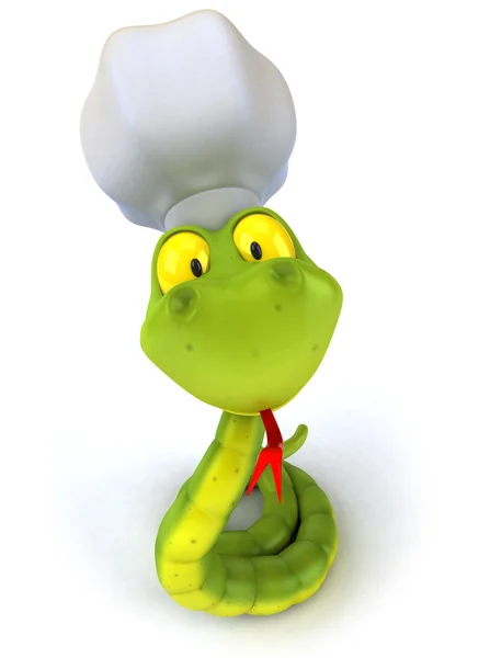 Snake chef 3d — Stock Photo, Image