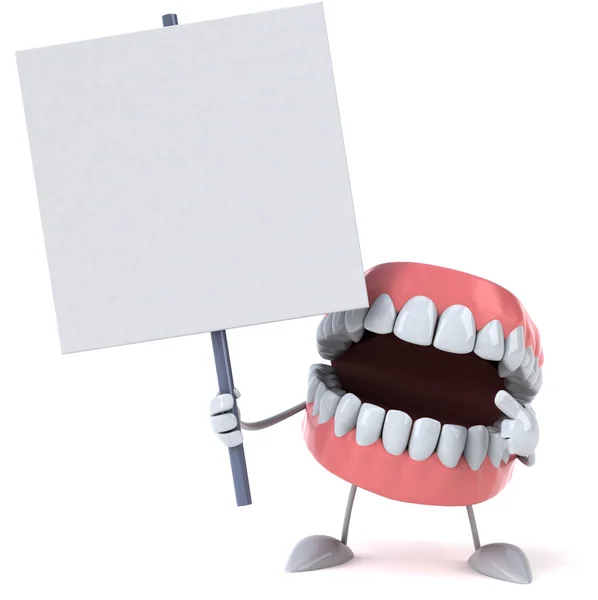 Dentes divertidos 3d — Fotografia de Stock