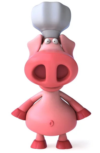 Porco chef 3d — Fotografia de Stock
