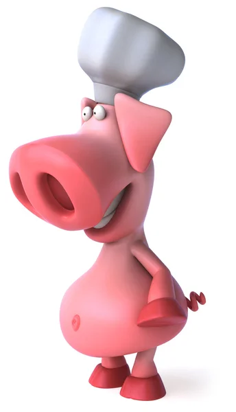 Chef de cerdo 3d — Foto de Stock