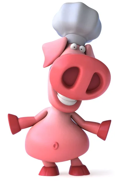 Pig chef 3d — Stock Photo, Image