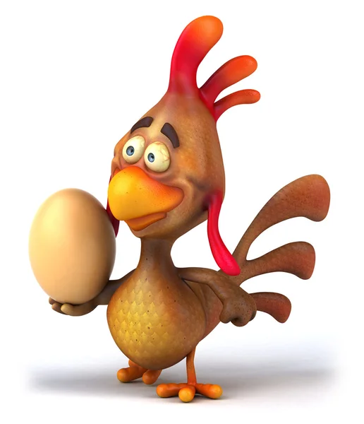Tavuk yumurta ile 3d — Stok fotoğraf