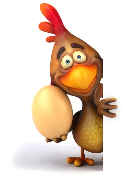 ไก่กับไข่ 3d — ภาพถ่ายสต็อก