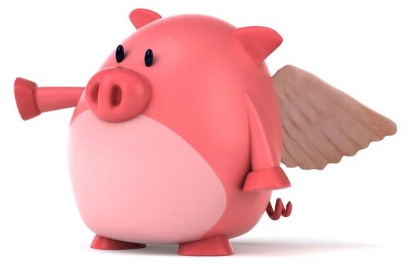 Pig with wings 3d — Stock Photo, Image