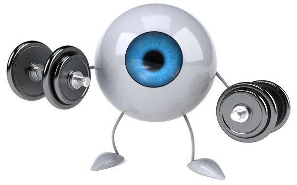 Eye with weight 3d illustration — Stock Photo, Image