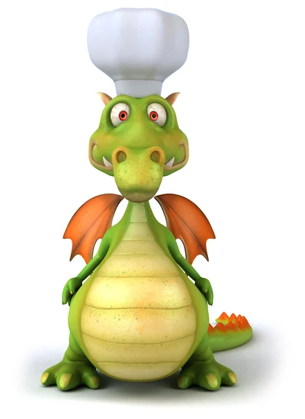 Dragon chef 3d — Stock Photo, Image