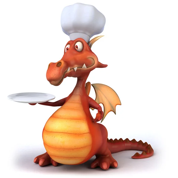Dragón chef 3d —  Fotos de Stock
