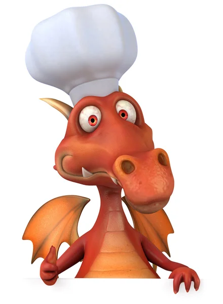 Dragão chef 3d — Fotografia de Stock